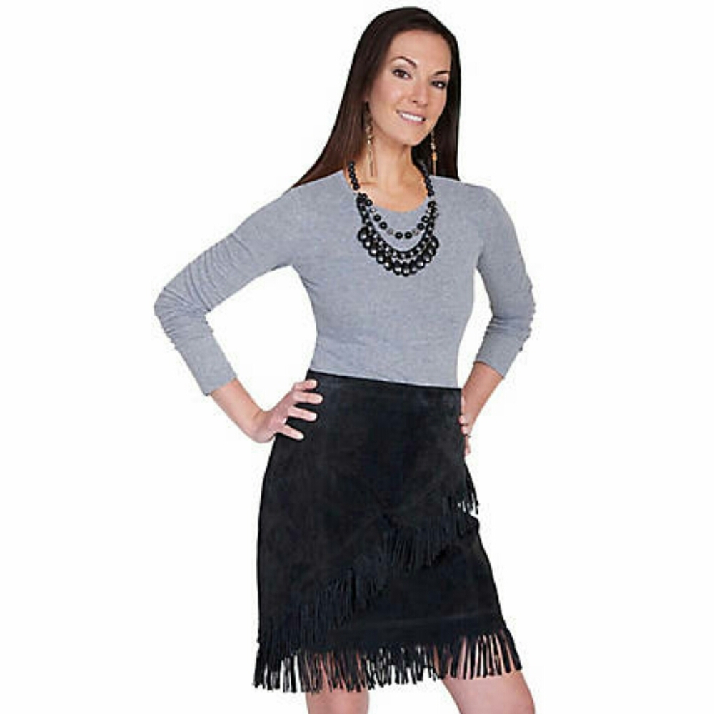 NWT Scully Fringe Leather Skirt